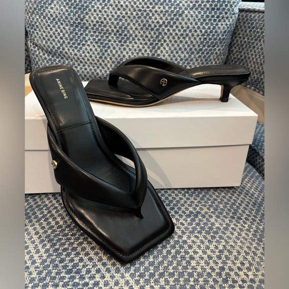 Anine Bing Black Viola Kitten Heel Black 37